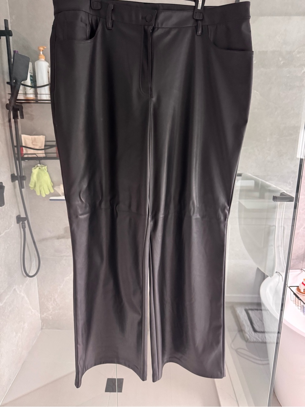 Brand new faux leather trouser